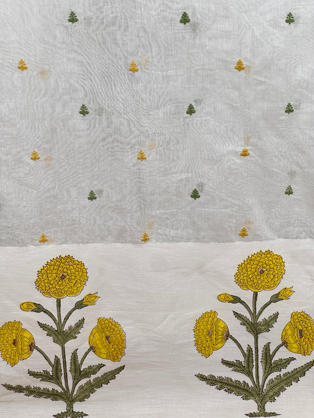 Block Printed Banarasi Chanderi Fabrics
