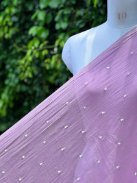 Embroidered & Mirror Work Mul Cotton Fabrics