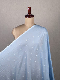 Embroidered & Mirror Work Mul Cotton Fabrics
