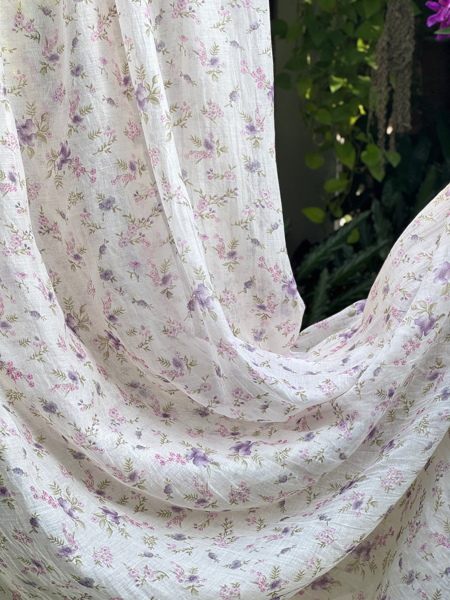 Printed Malai Chanderi Fabric