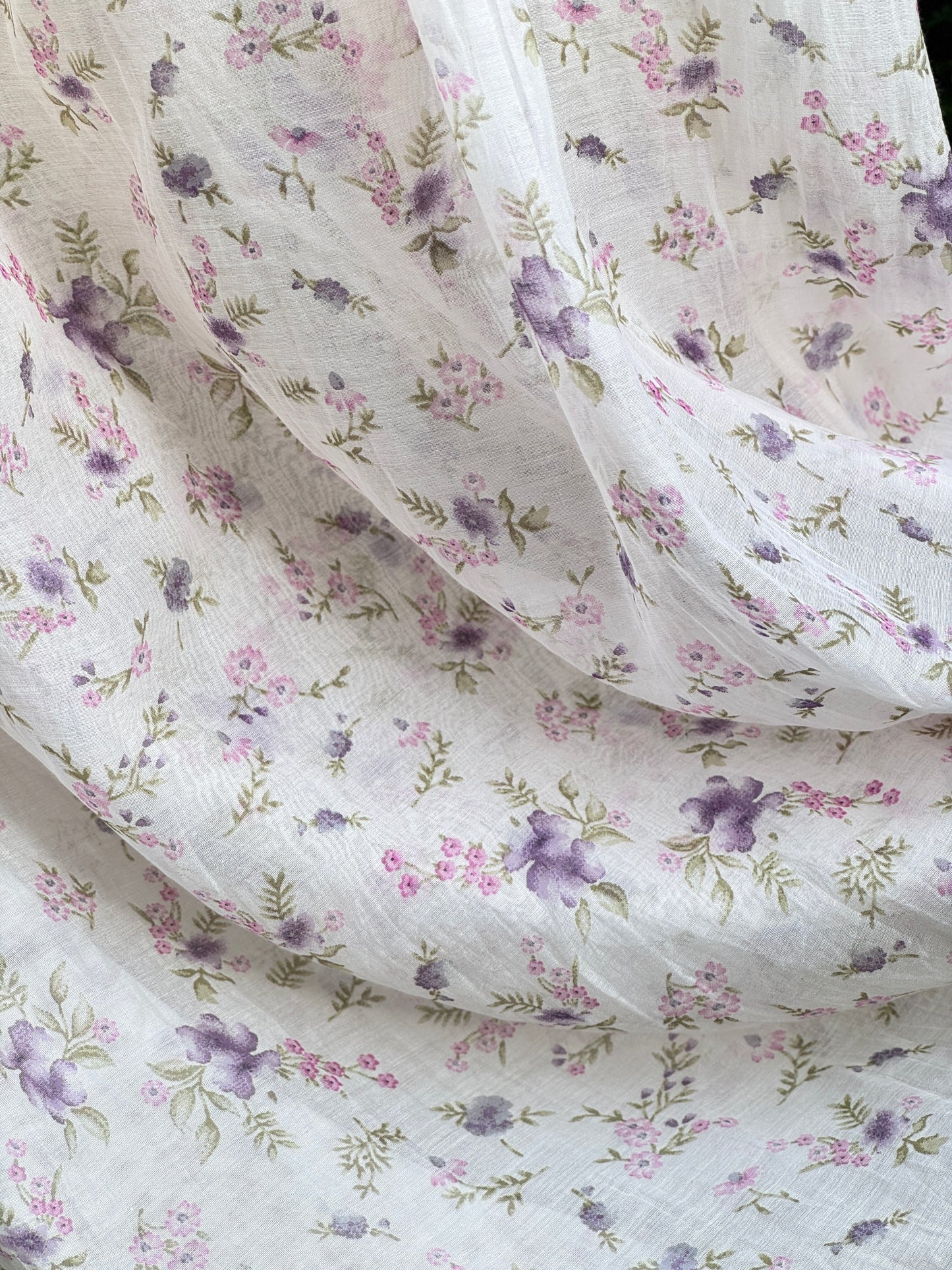 Printed Malai Chanderi Fabric