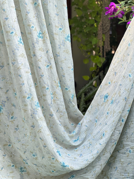 Printed Malai Chanderi Fabric