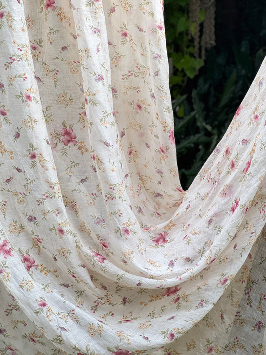 Printed Malai Chanderi Fabric
