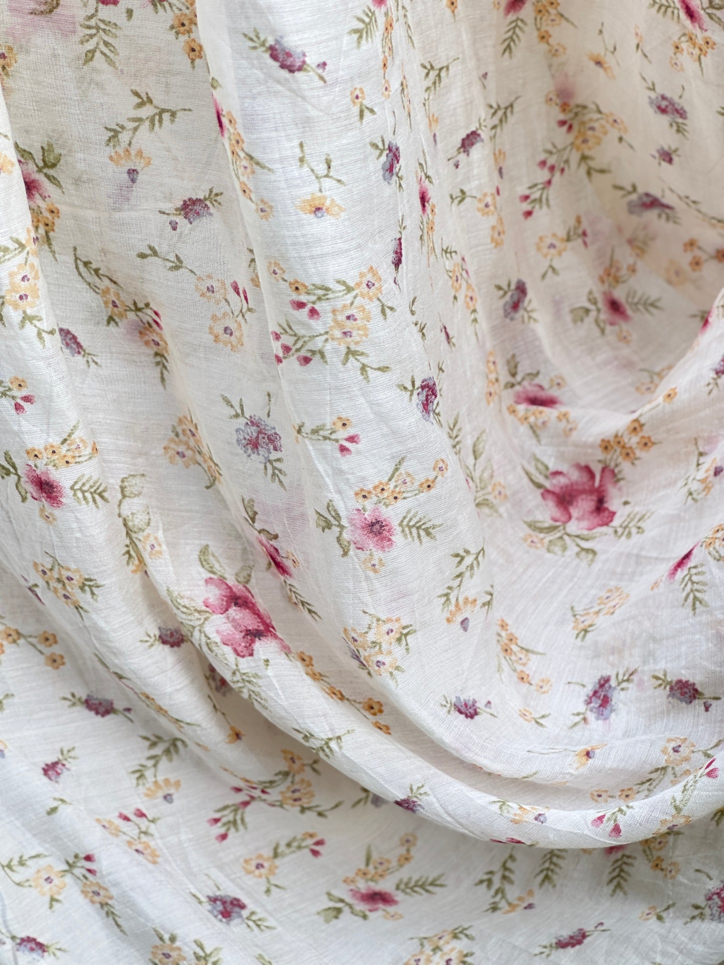 Printed Malai Chanderi Fabric