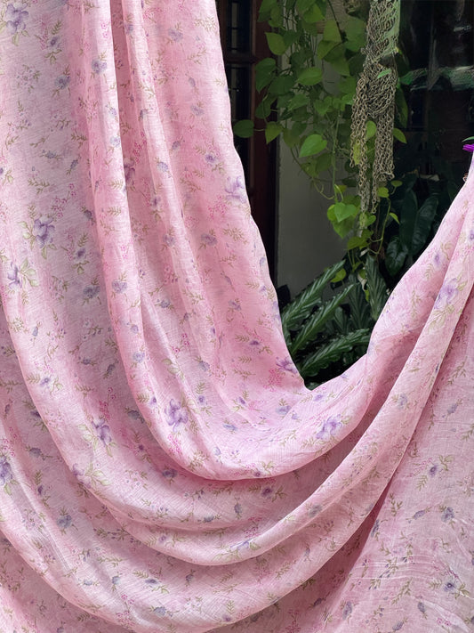 Printed Malai Chanderi Fabric