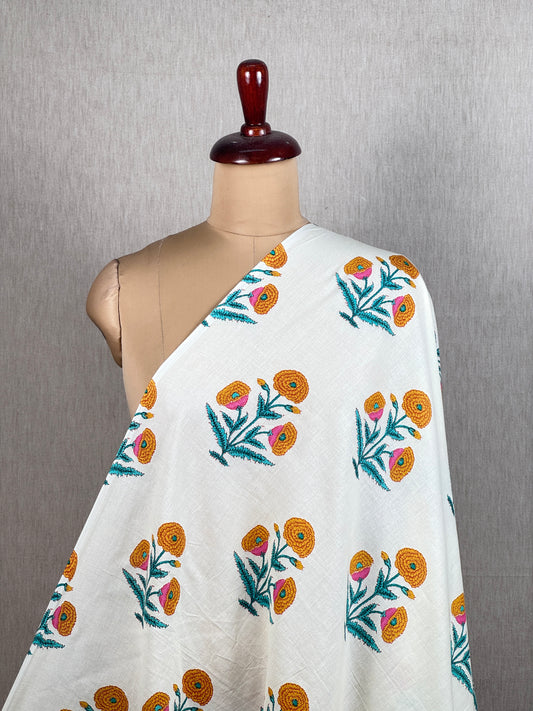 Printed Mulmul Cotton  Fabric