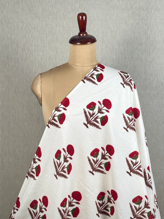 Printed Mulmul Cotton  Fabric