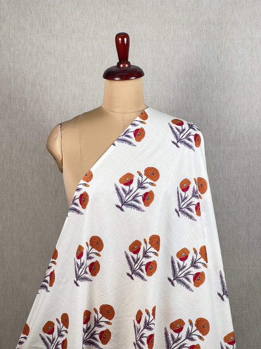 Printed Mulmul Cotton  Fabric