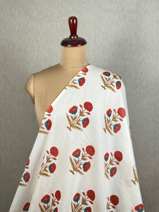 Printed Mulmul Cotton  Fabric