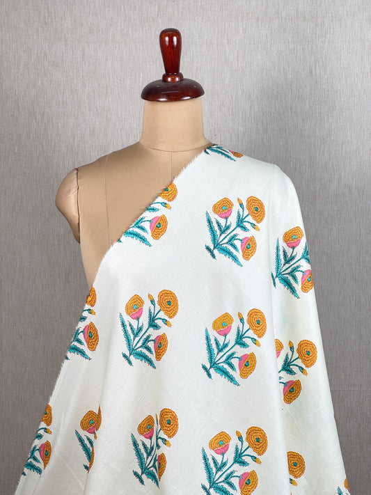 Printed Cotton Satin Fabric