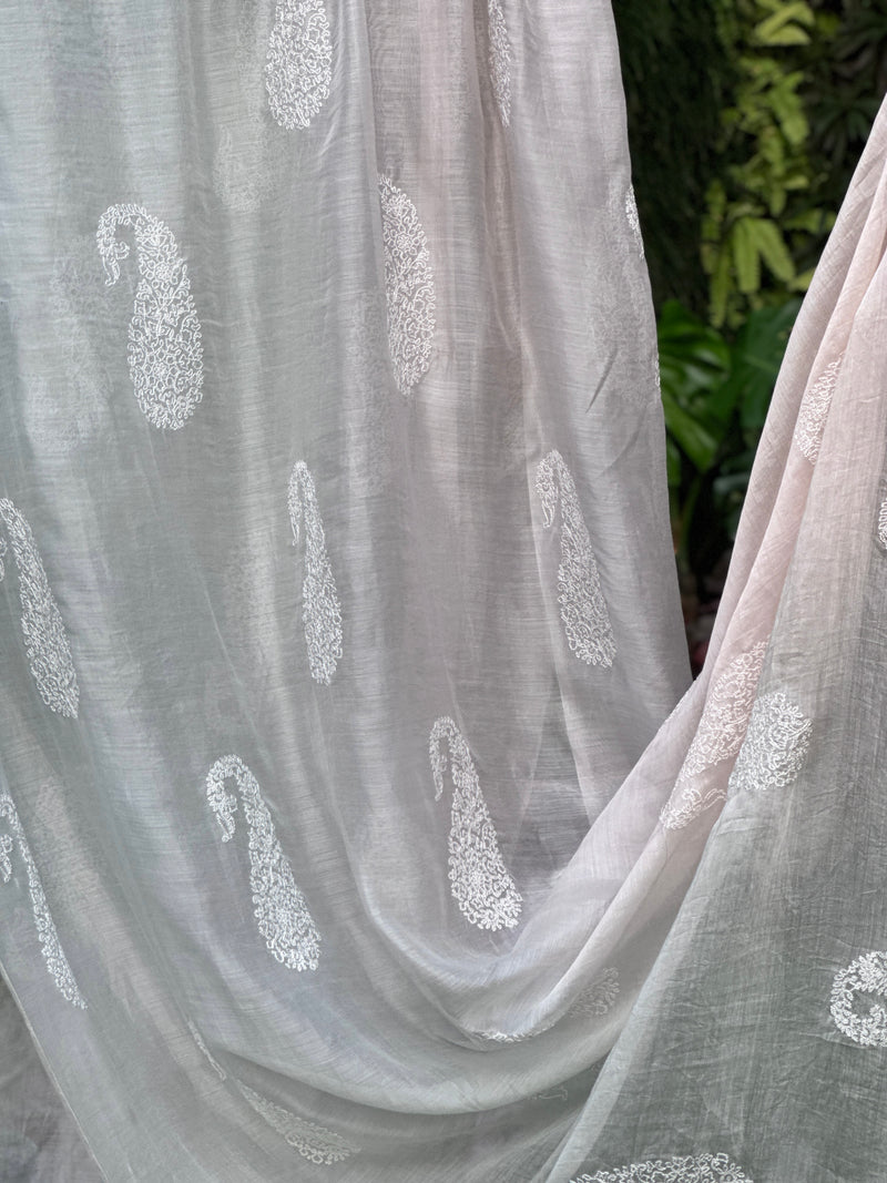 Embroidered 4D Banarasi Silk Chanderi Fabrics