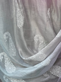 Embroidered 4D Banarasi Silk Chanderi Fabrics