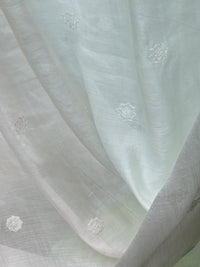 Embroidered 4D Banarasi Silk Chanderi Fabrics