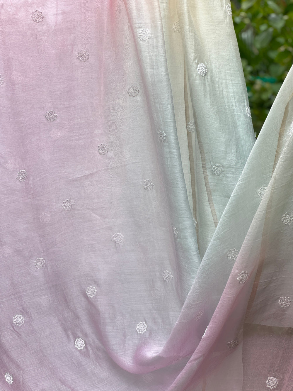 Embroidered 4D Banarasi Silk Chanderi Fabrics