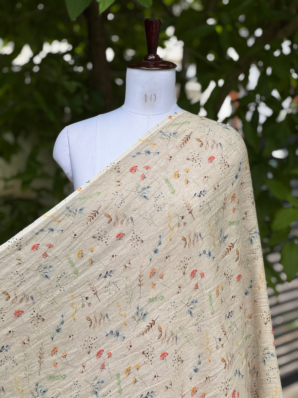 Digital Printed 40 Lee Raw Linen Fabric