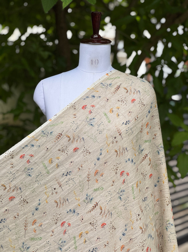 Digital Printed 40 Lee Raw Linen Fabric