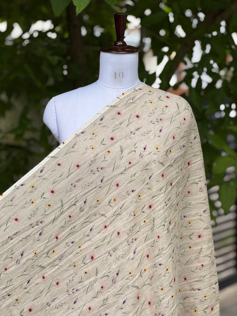 Digital Printed 40 Lee Raw Linen Fabric