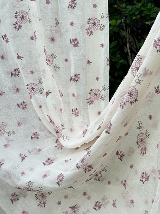 Embroidered 40 gm Banarasi Chanderi Fabric