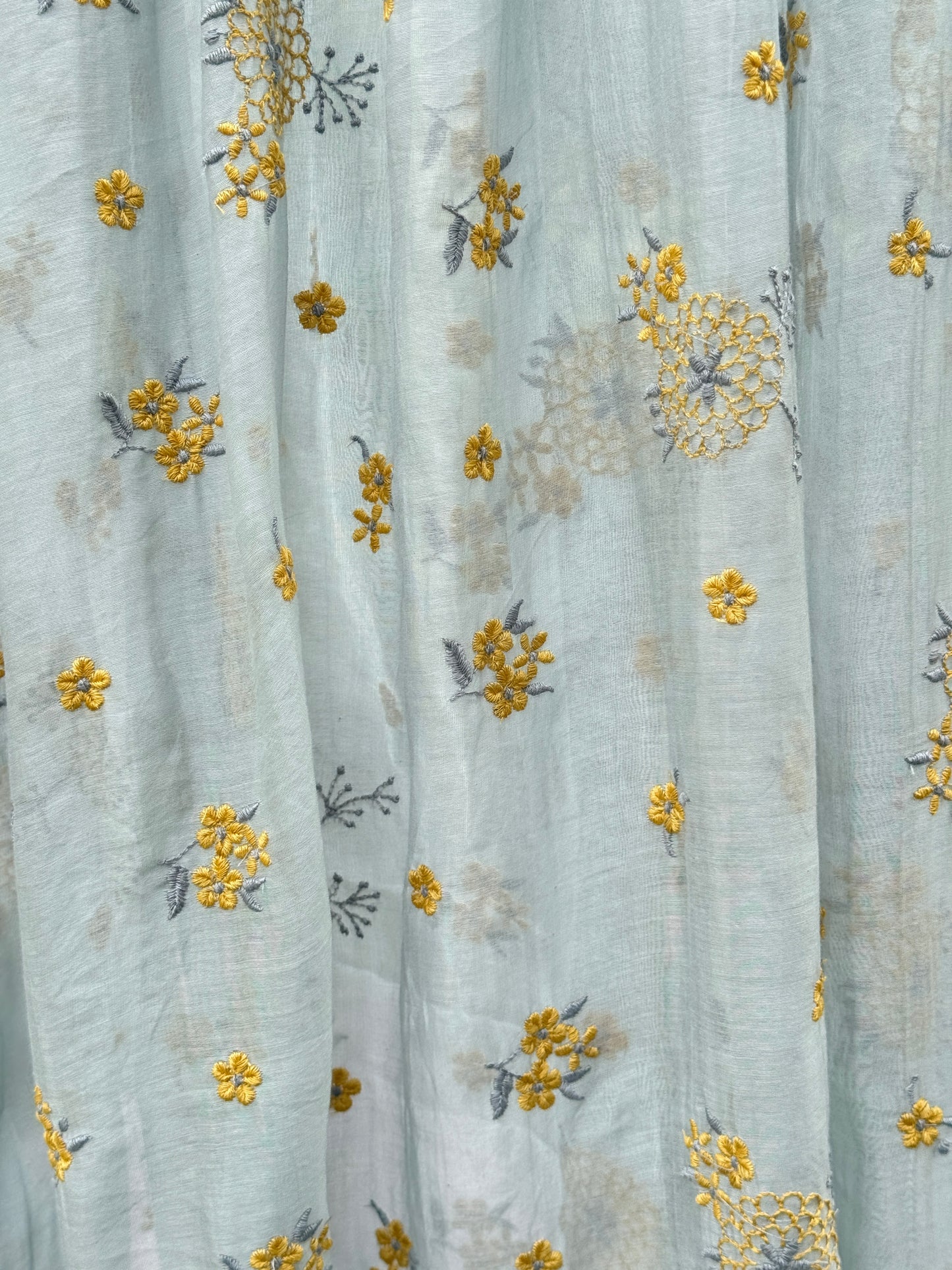 Embroidered 40 gm Banarasi Chanderi Fabric
