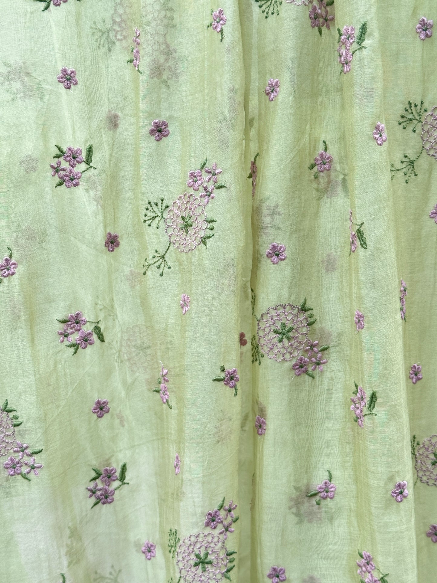 Embroidered 40 gm Banarasi Chanderi Fabric