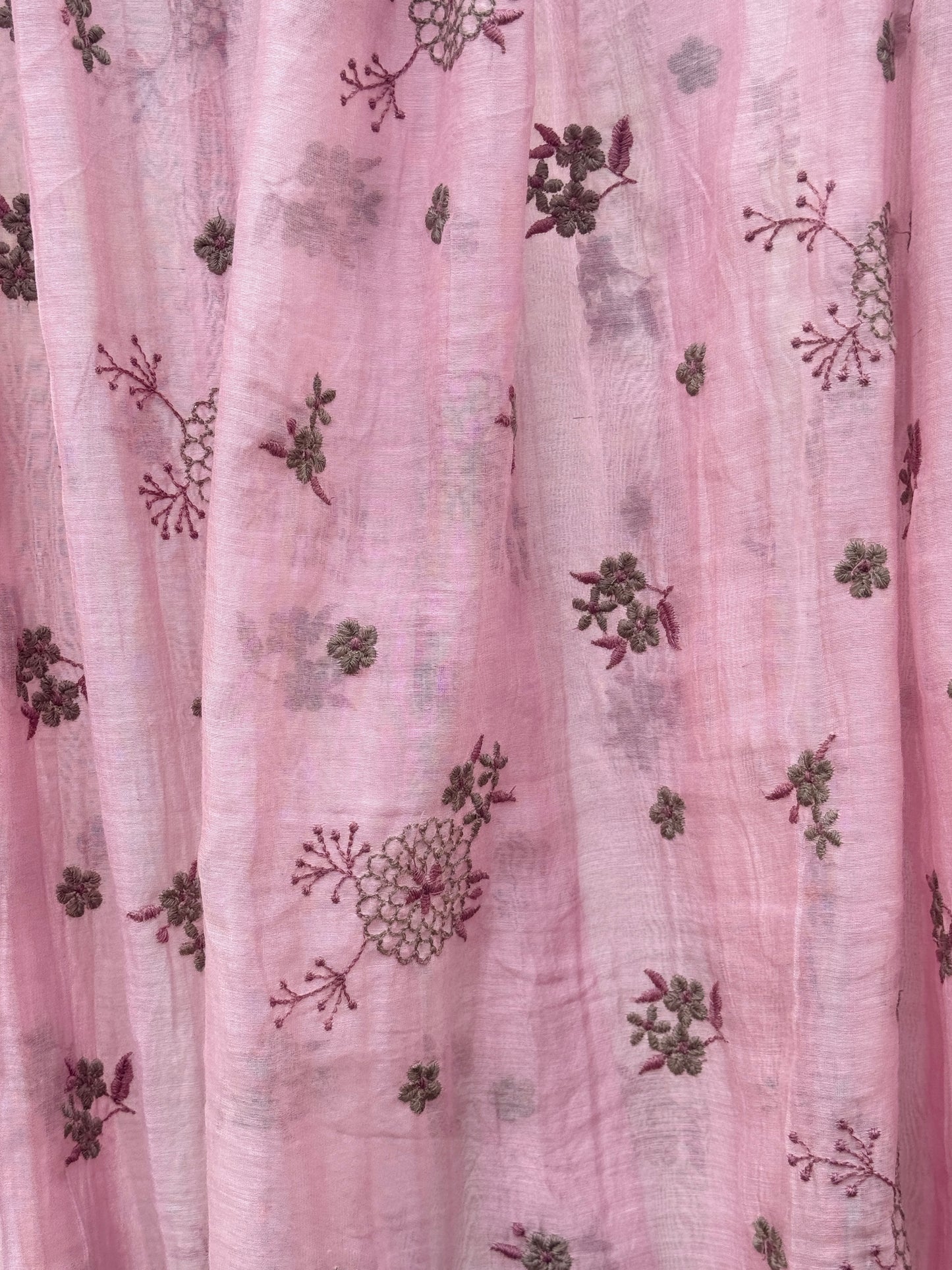 Embroidered 40 gm Banarasi Chanderi Fabric