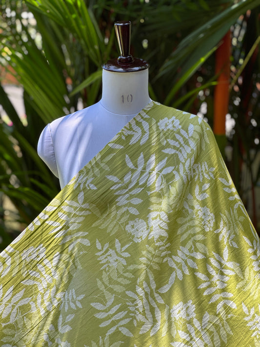 Printed Malai Chanderi Fabric
