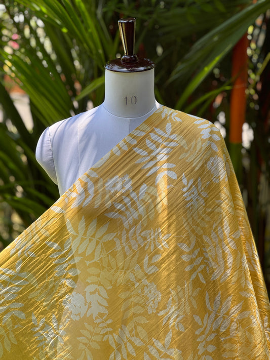 Printed Malai Chanderi Fabric