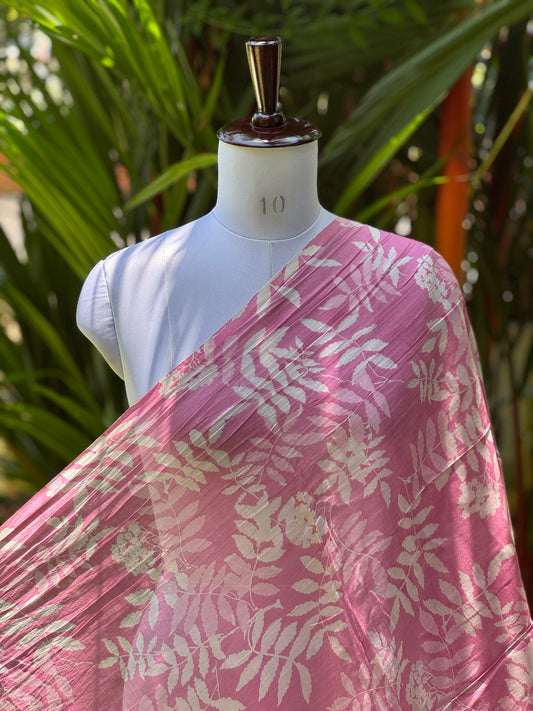 Printed Malai Chanderi Fabric