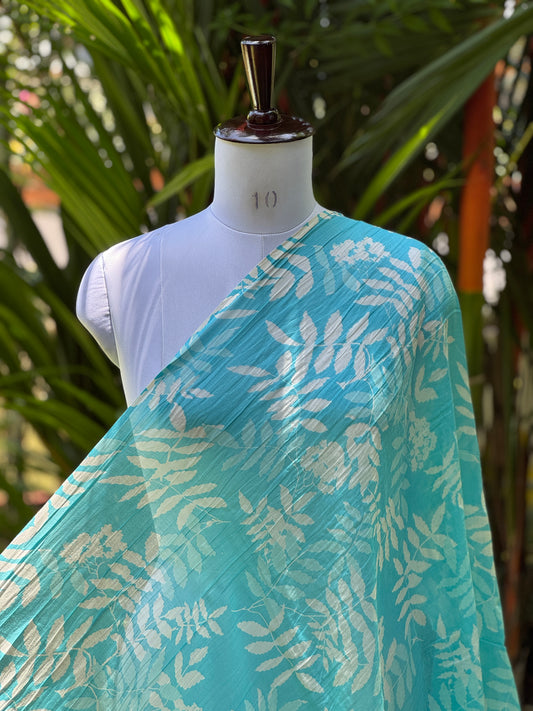 Printed Malai Chanderi Fabric