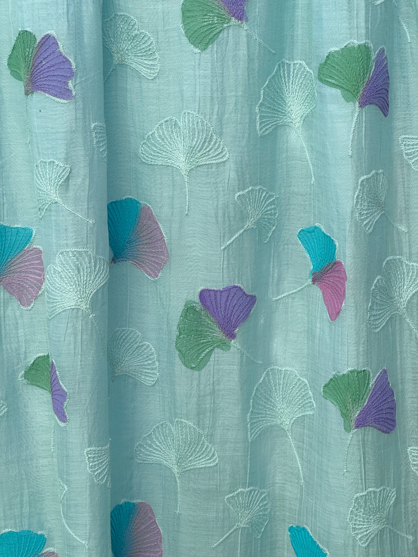 Hand Painted Embroidered 40 gm Banarasi Chanderi Fabric
