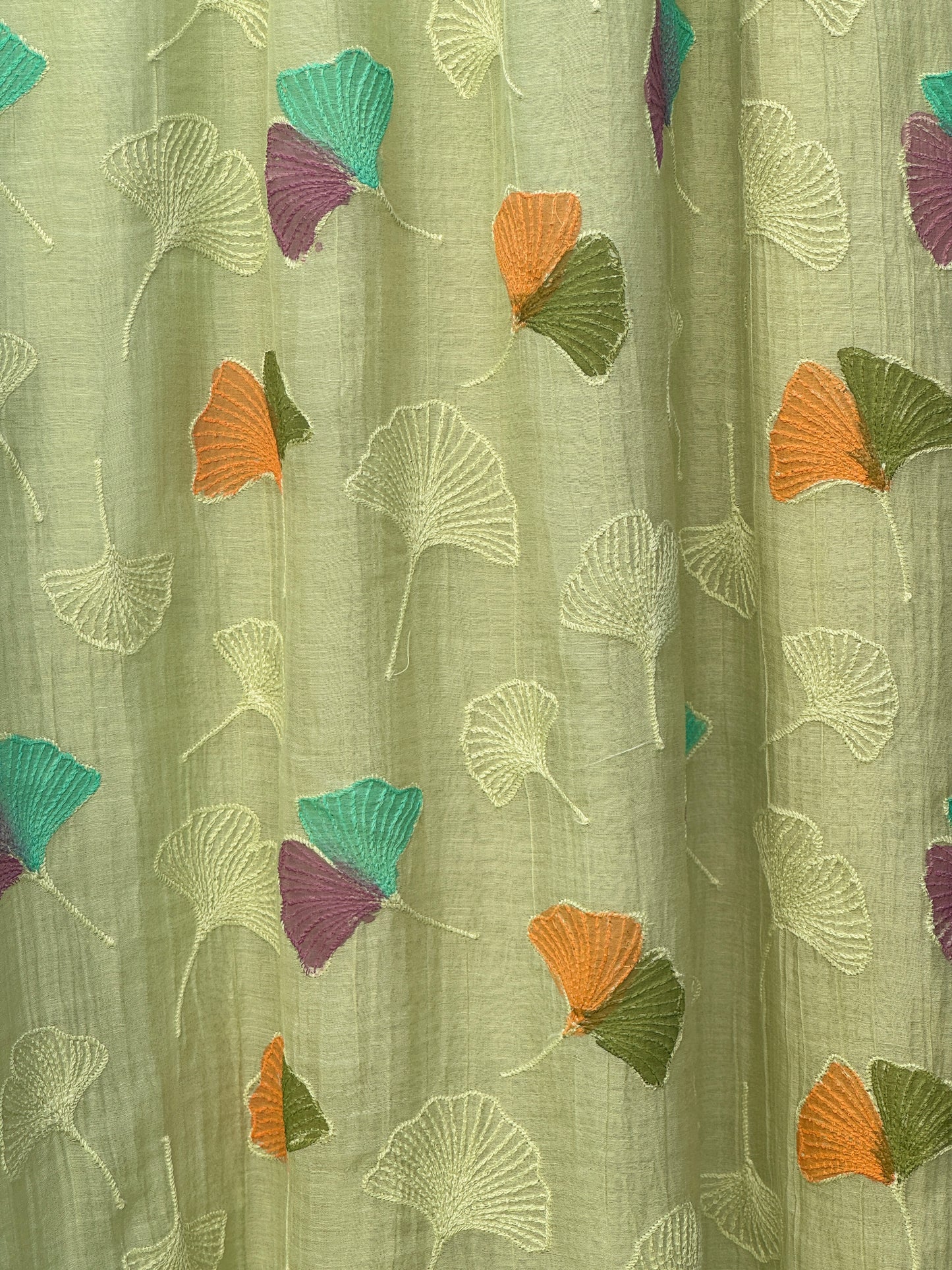 Hand Painted Embroidered 40 gm Banarasi Chanderi Fabric