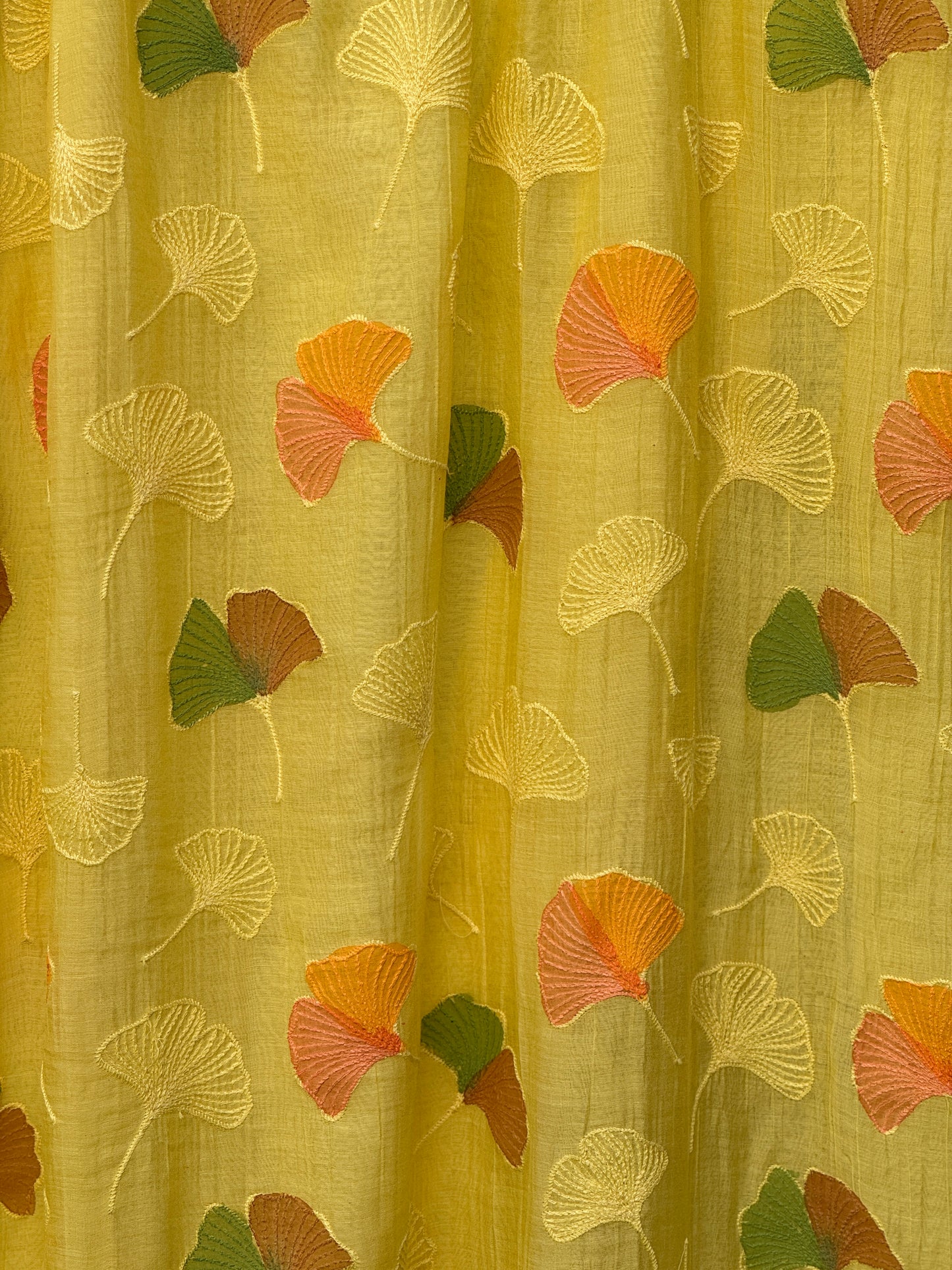 Hand Painted Embroidered 40 gm Banarasi Chanderi Fabric