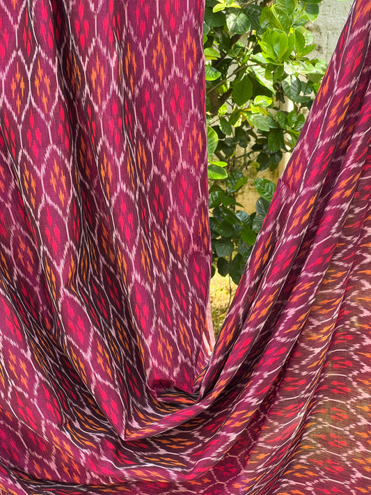 Silk by Cotton Ikat Fabrics