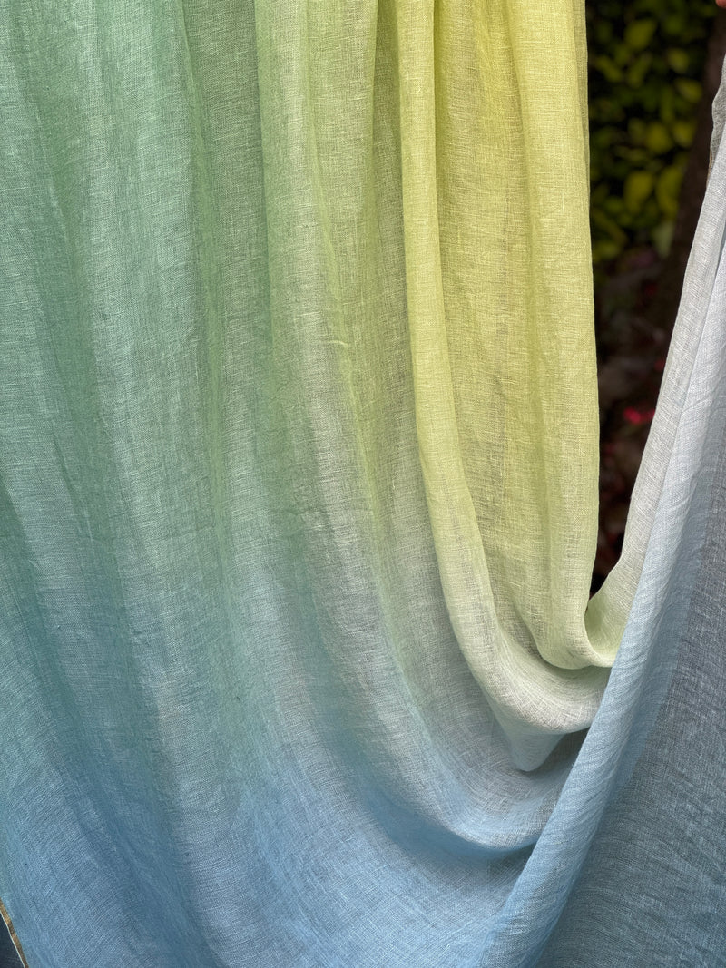 4D Ombré Dyed Gauze Linen Fabric