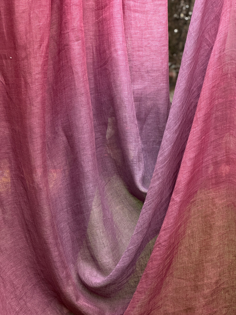 4D Ombré Dyed Gauze Linen Fabric