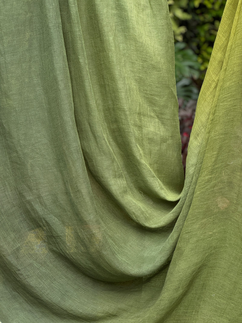 4D Ombré Dyed Gauze Linen Fabric