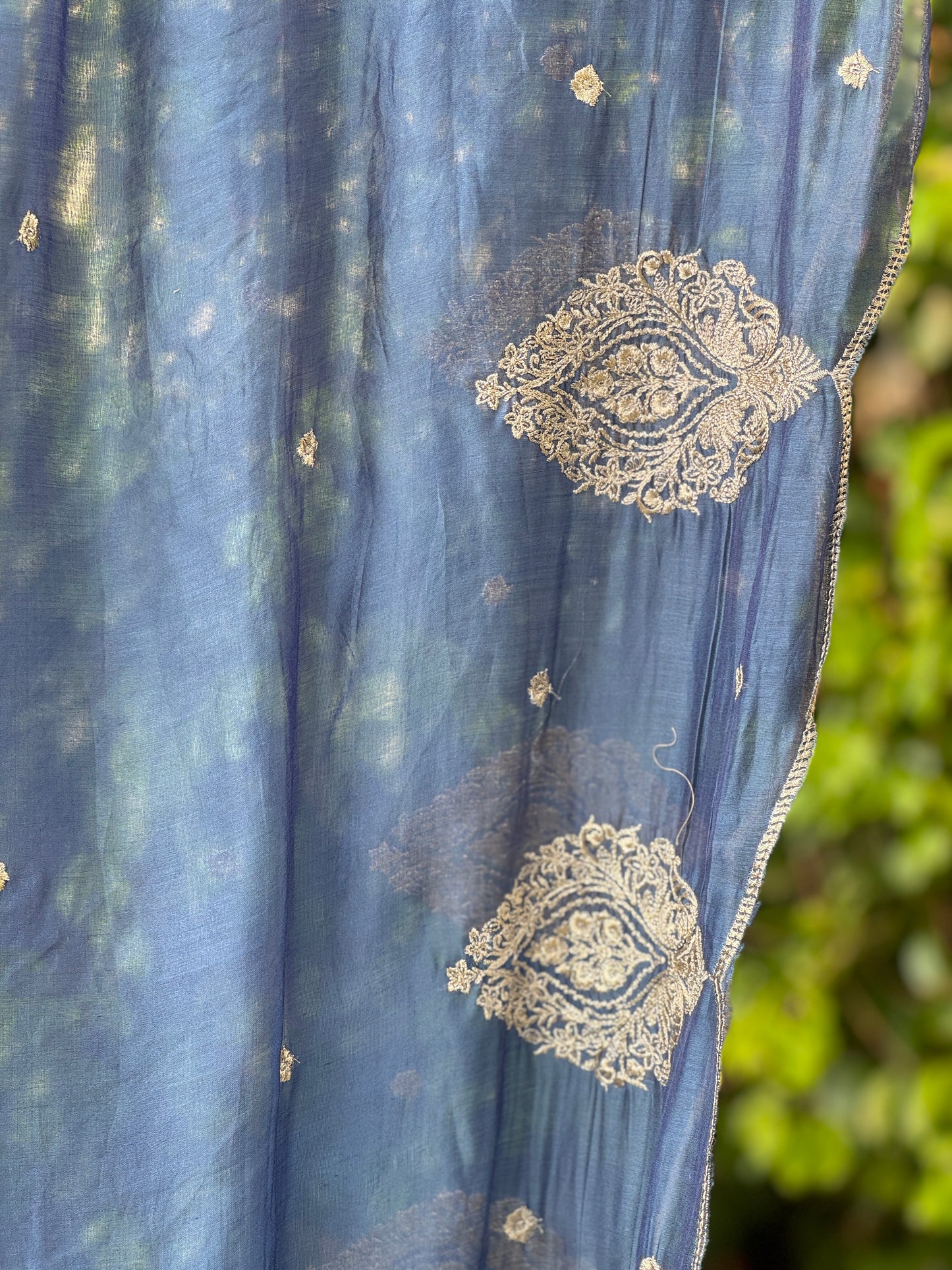 Zari Embroidered Banarasi Silk Chanderi Dupatta