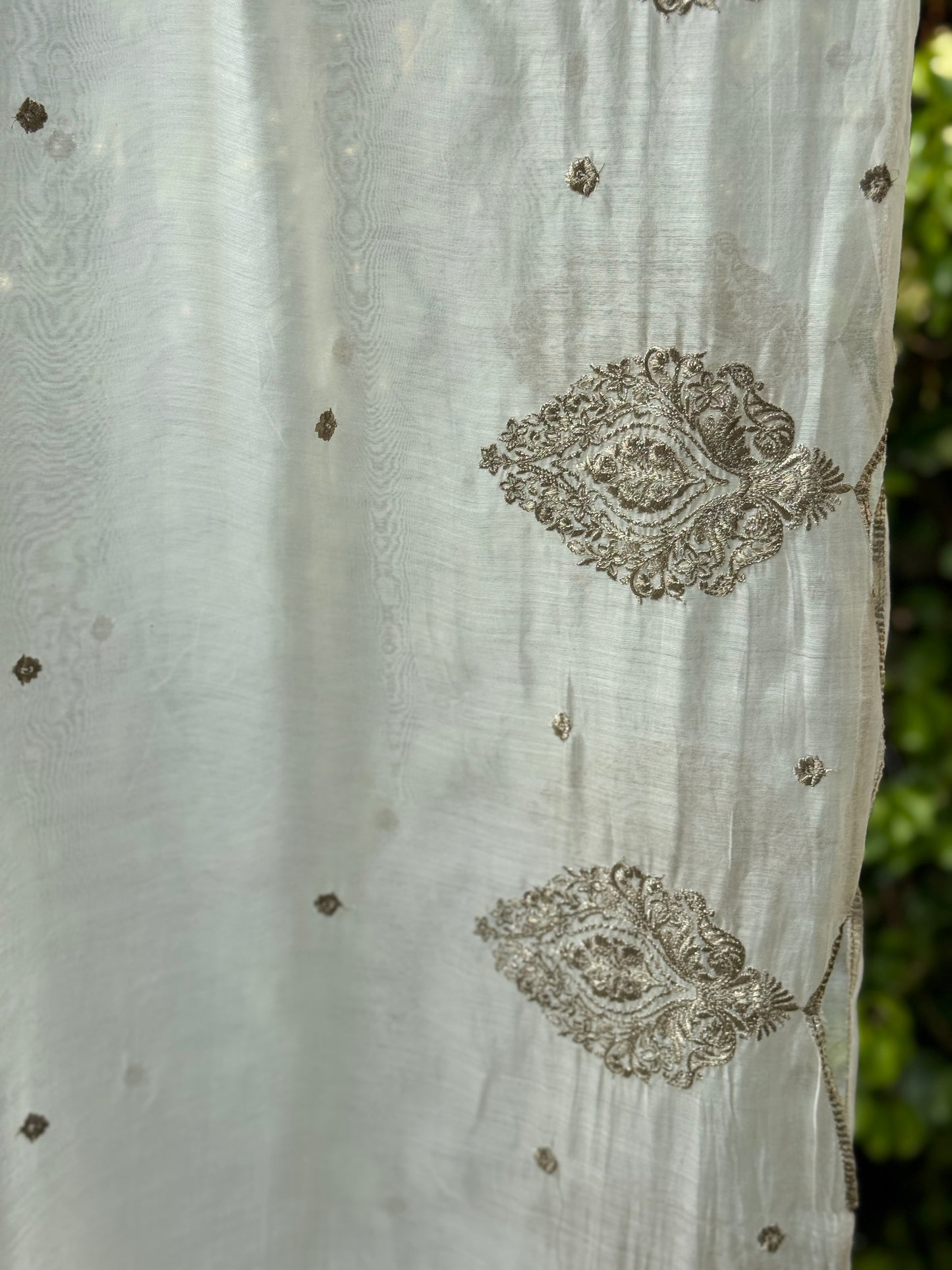 Zari Embroidered Banarasi Silk Chanderi Dupatta