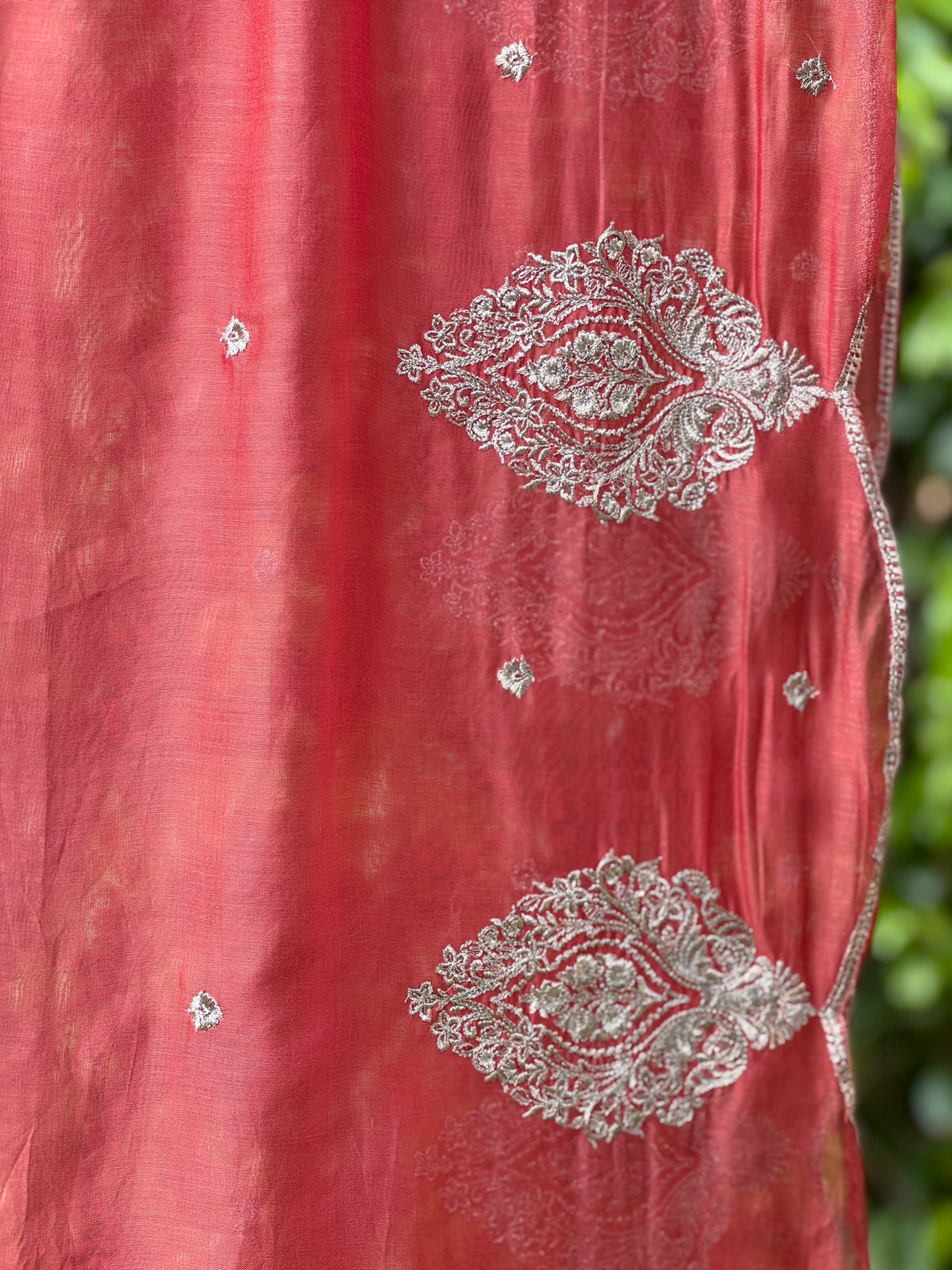 Zari Embroidered Banarasi Silk Chanderi Dupatta