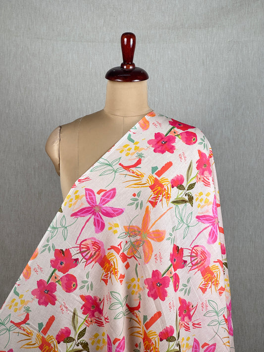 Digital Printed Mulmul Cotton  Fabric
