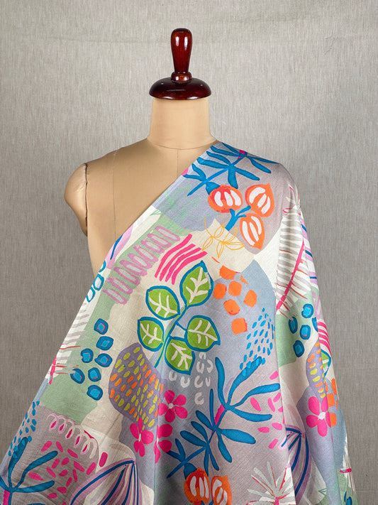 Digital Printed Mulmul Cotton  Fabric