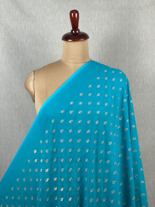 Embroidered Voile Cotton  Fabric