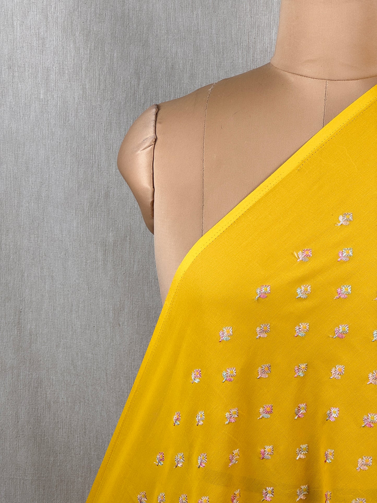 Embroidered Voile Cotton  Fabric