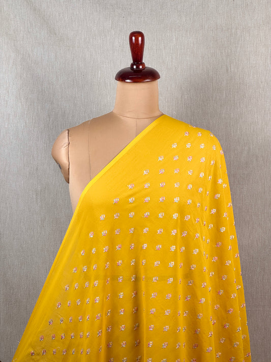 Embroidered Voile Cotton  Fabric