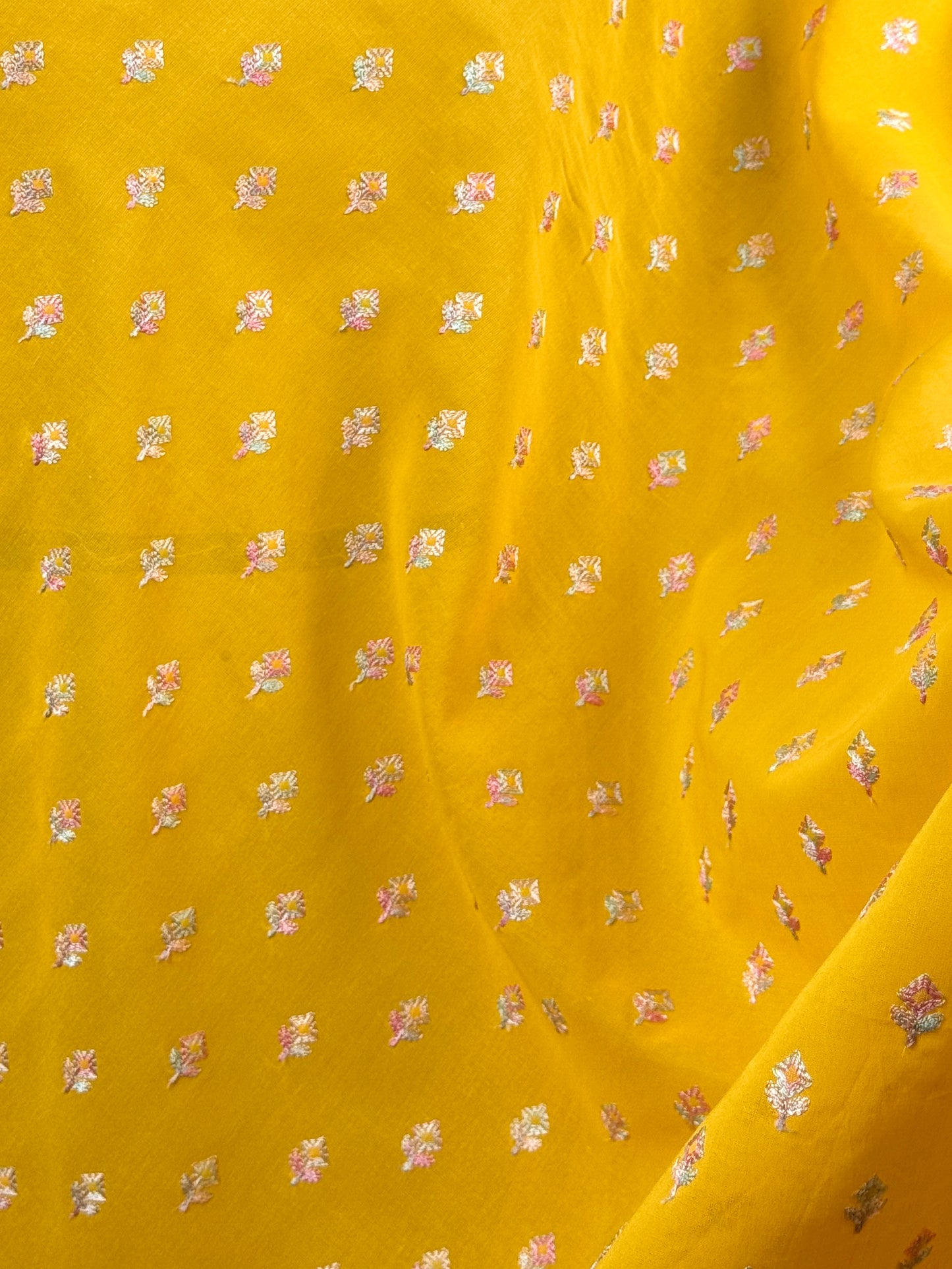 Embroidered Voile Cotton  Fabric