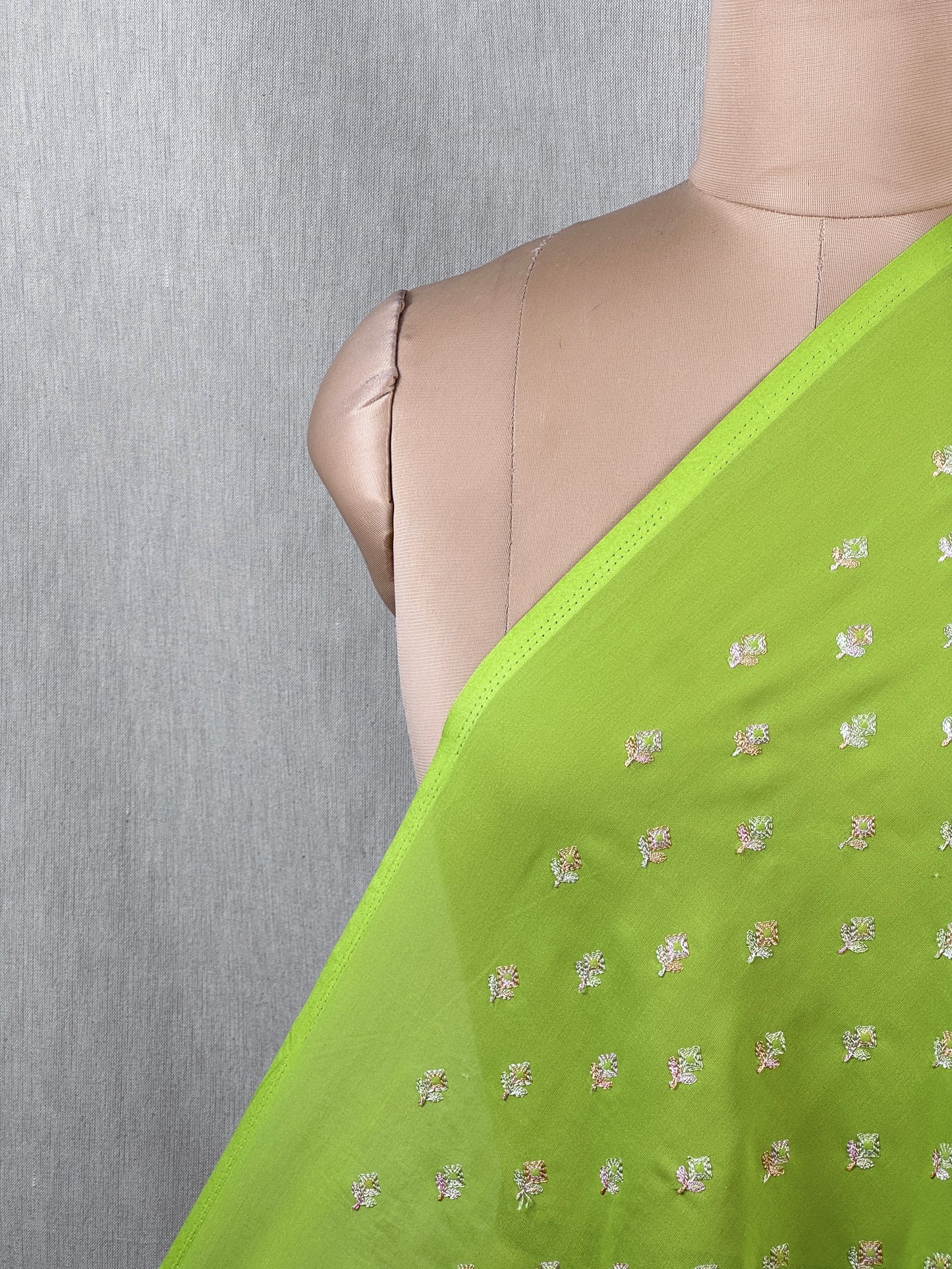 Embroidered Voile Cotton  Fabric