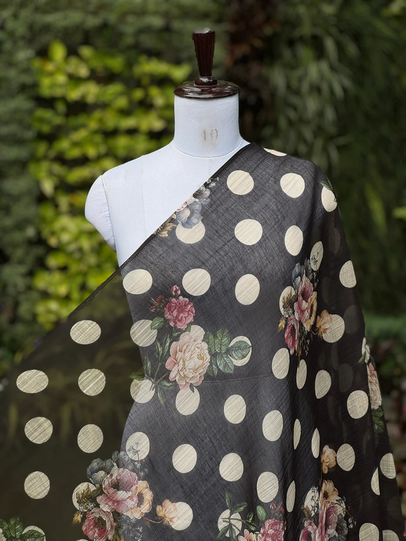Digital Printed Banarasi Mul Chanderi Fabric