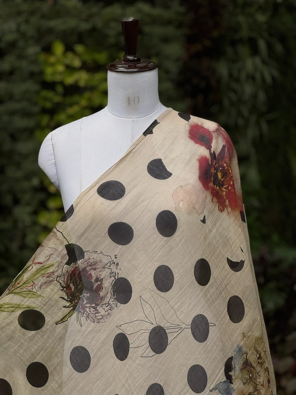 Digital Printed Banarasi Mul Chanderi Fabric