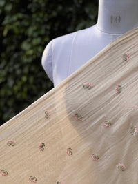 Embroidered 40gm Banarasi Chanderi Fabrics