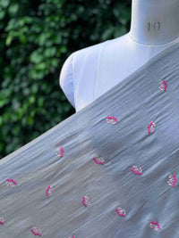 Embroidered 40gm Banarasi Chanderi Fabrics